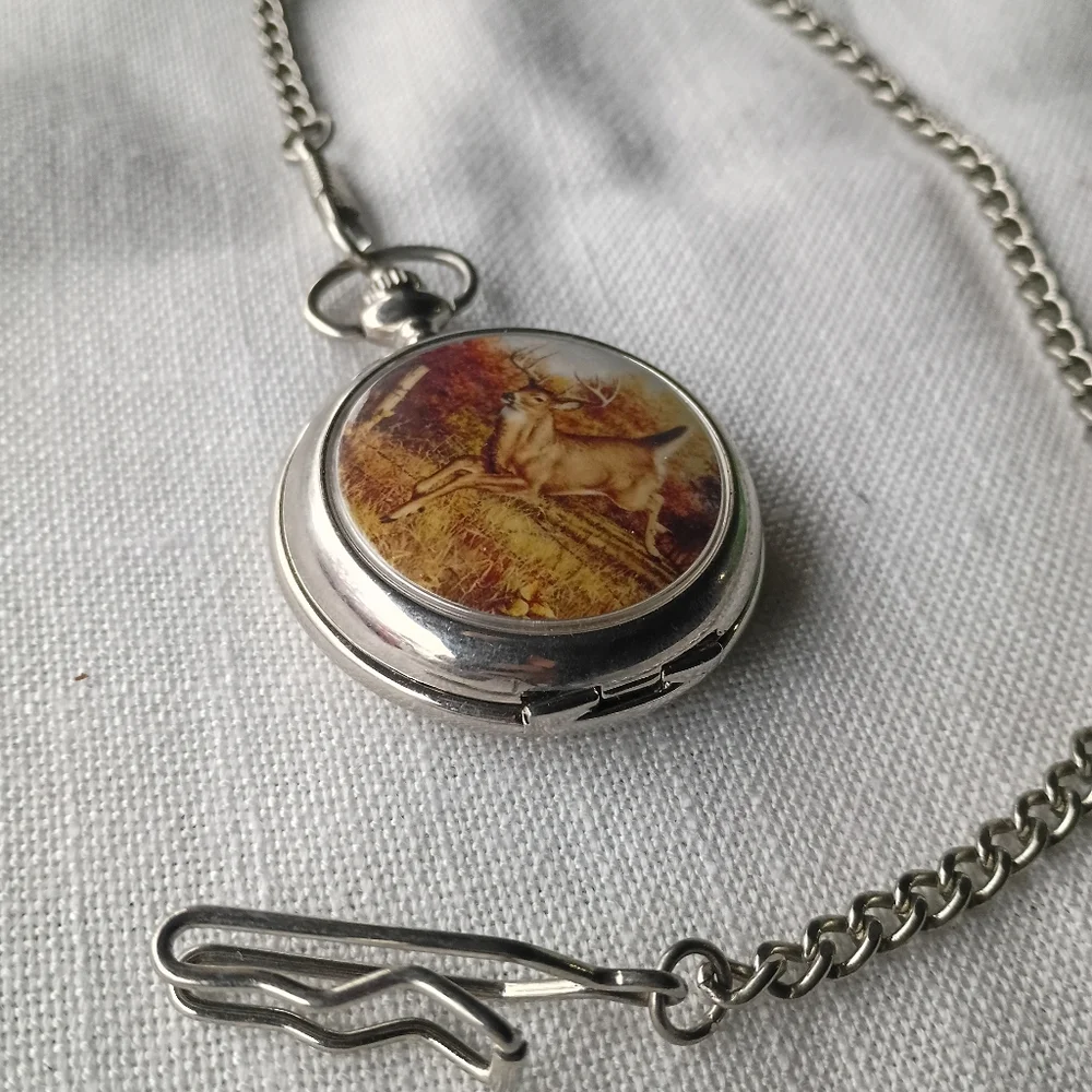 Hautman Brothers Collection Deer Pocket Watch S